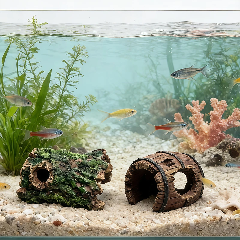 Aquarium Plant Substrate - 3 Buah Ornamen Dekorasi Resin Akuarium,