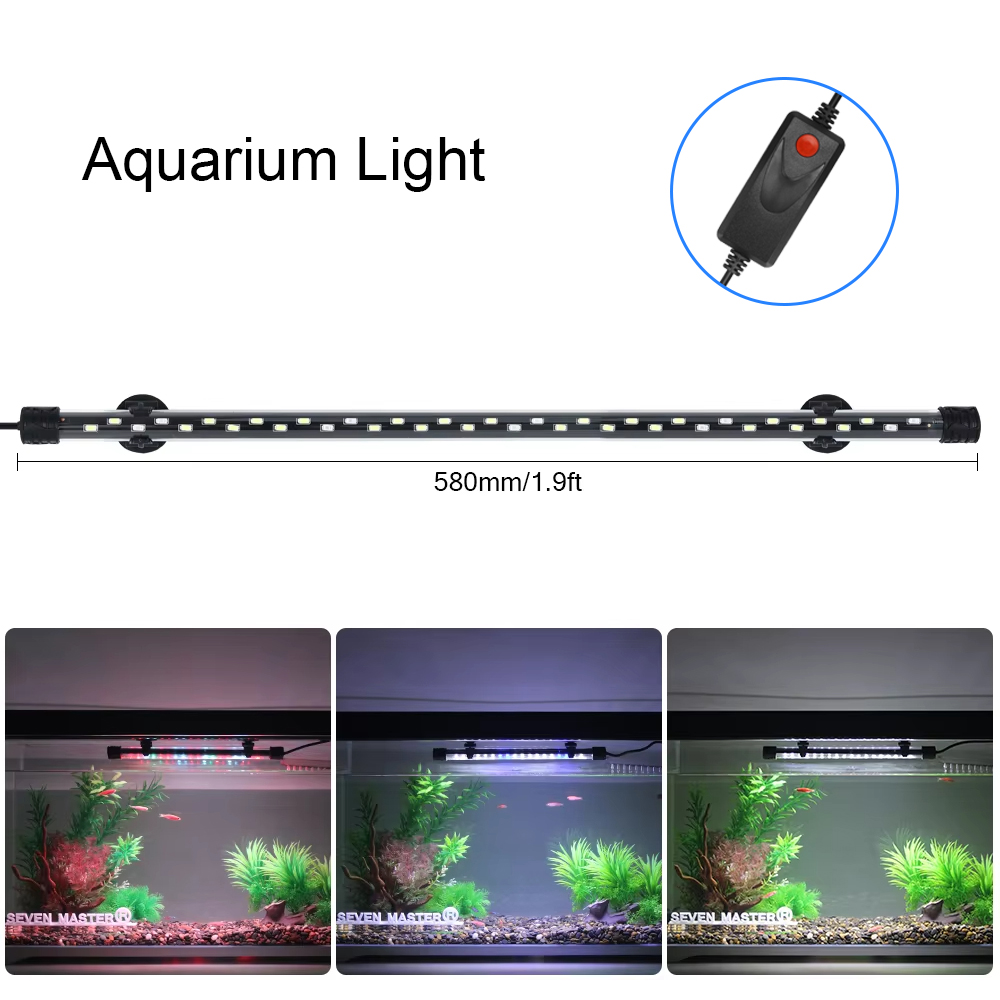 Aquarium Plant Substrate - Lampu LED dekorasi akuarium, 58CM lampu