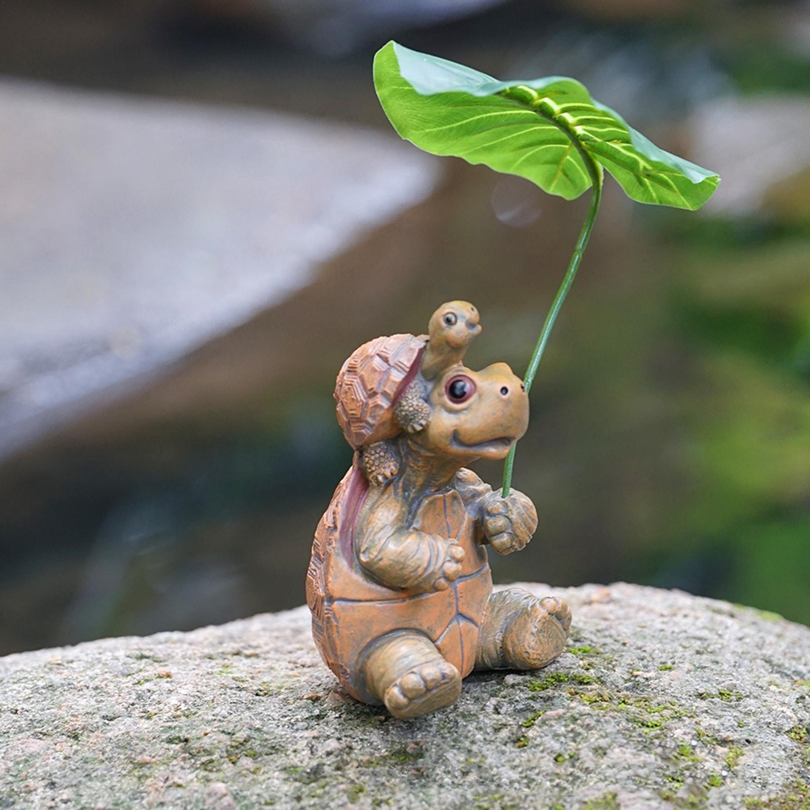 Plant Aquarium Pot - Patung Kura-kura Dekorasi Akuarium Patung Penyu