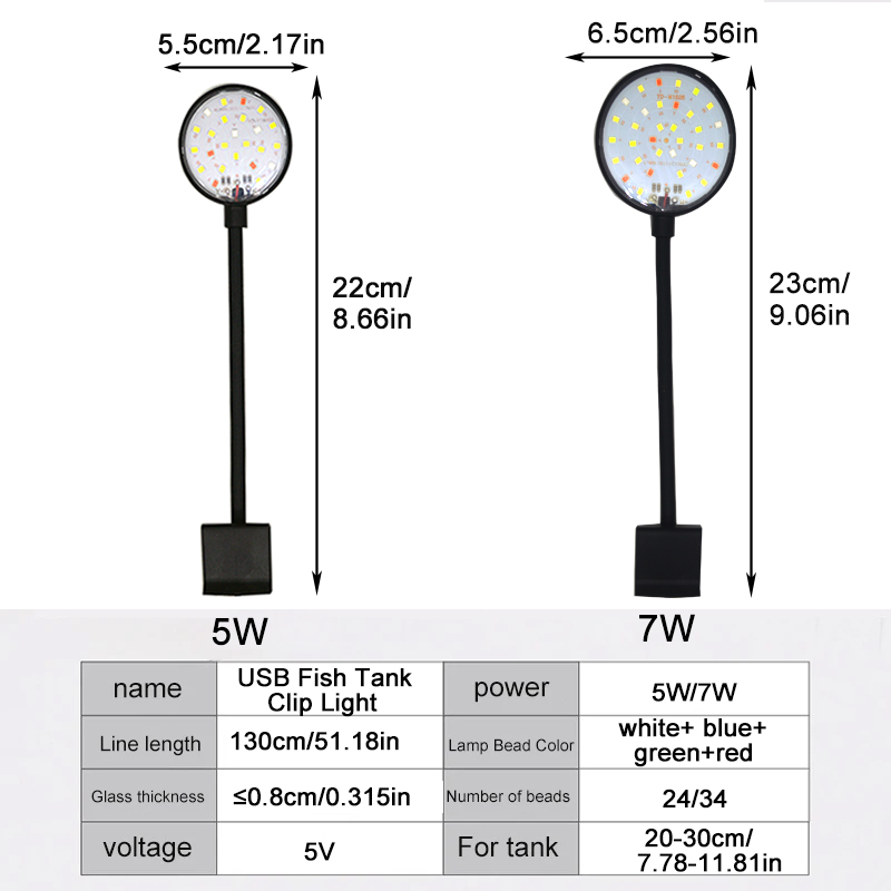 Lampu LED Akuarium USB Lampu T - Aquarium Plant Light ulasan dan harga