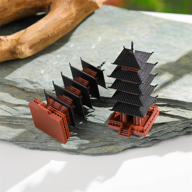 Patung Pagoda Mini Model Bangu - Aquarium Moss ulasan dan harga